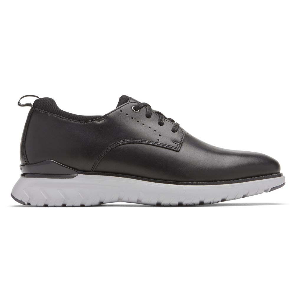 Sapatos Oxford Homem Rockport Total Motion Sport Plain Toe Pretas,Portugal VEKHW-6930